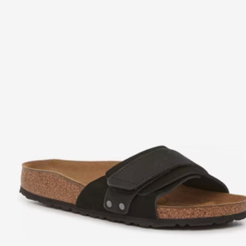 Birkenstock Shoes Oita Black Suede Slide Sandals